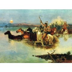 Crossing the Range Painting Reproduction