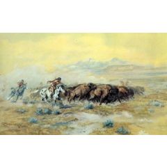 The Buffalo Hunt Painting Reproduction
