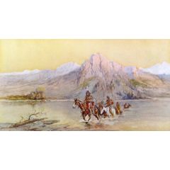 Crossing the Missouri, #1 Painting Reproduction