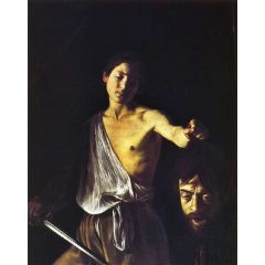 David with the Head of Goliath Painting Reproduction