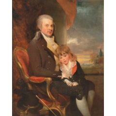 Edward George Lind and his Son Montague Painting Reproduction
