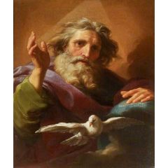 God and the Twelve Apostles - God the Father and the Holy Spirit Painting Reproduction