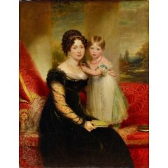 Victoria, Duchess of Kent (1753-1839) with Princess Victoria (1819-1901) Painting Reproduction