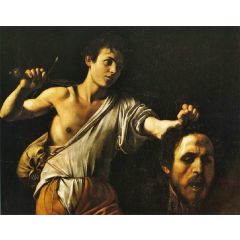 David with the Head of Goliath Painting Reproduction
