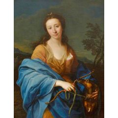 Portrait of Sarah Lethieullier, Lady Fetherstonhaugh, as Diana Painting Reproduction