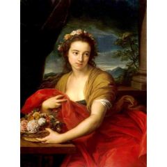 Portrait of Katherine Durnford, Later Mrs Utrick Fetherstonhaugh, as Flora Painting Reproduction