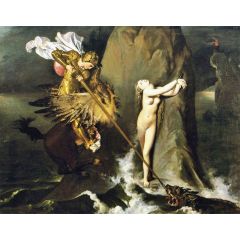 Roger Freeing Angelica Painting Reproduction