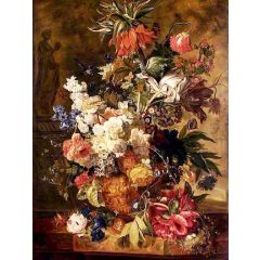 Vase with Flowers (after Jan van Huysum) Painting Reproduction