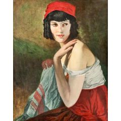 Italian Girl Painting Reproduction