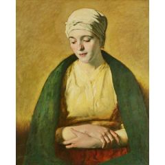 A Belgian Peasant Girl Painting Reproduction