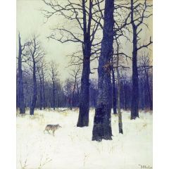 Winter in the Forest Painting Reproduction