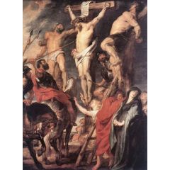 Christ on the Cross between the Two Thieves Painting Reproduction