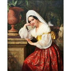 Girl from Frascati Painting Reproduction