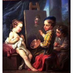 Allegories of the Fine Arts as Children - Painting Painting Reproduction