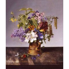 Flowers in a Jug Painting Reproduction
