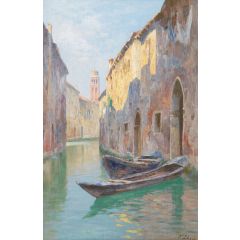 Canal in Venice Painting Reproduction