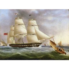 A Three-Masted Ship off Dover Painting Reproduction