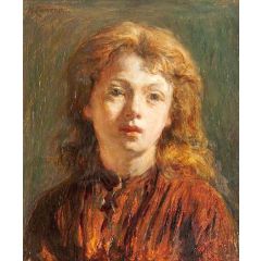 Head of a Girl Painting Reproduction