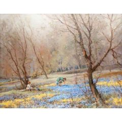 Bluebell Woods, Crookston Painting Reproduction