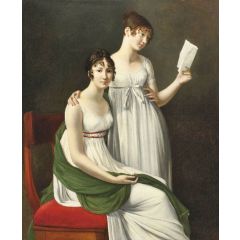 Portrait of Two Women, Said to Be the Baroness Pichon and Mme de Fourcroy Painting Reproduction