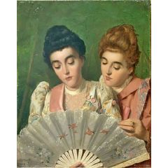 Two Ladies Painting Reproduction