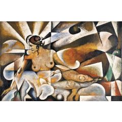 Femme Cubiste Painting Reproduction