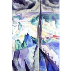 The Spire of Notre-Dame Painting Reproduction