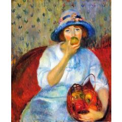 Girl with Green Apples Painting Reproduction