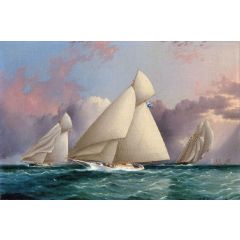 Yacht ’Sappho’ Beating to the Wind Painting Reproduction