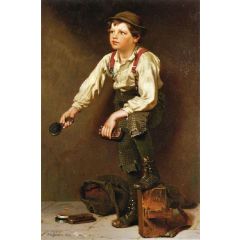 Shoe Shine Boy Painting Reproduction
