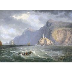 South Stack Rock, Holyhead Painting Reproduction