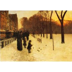 Boston Common at Twilight Painting Reproduction