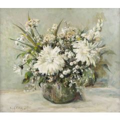 The White Bouquet Painting Reproduction