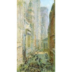 Lower Manhattan, also known as Broad and Wall Streets Painting Reproduction