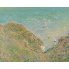 On the Cliff at Pourville, Clear Weather Painting Reproduction