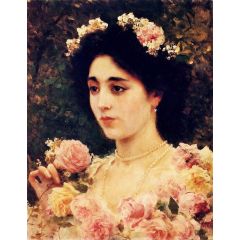 The Pink Rose Painting Reproduction