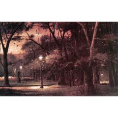 Evening in Parc Monceau Painting Reproduction
