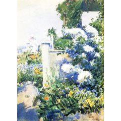 Garden by the Sea, Isles of Shoals Painting Reproduction