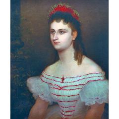 Portrait of Gabriella Re?k Painting Reproduction