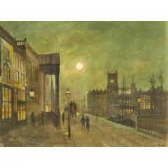 Liverpool Docks Painting Reproduction