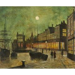 Liverpool Docks Painting Reproduction