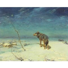 The Lone Wolf Painting Reproduction