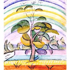 The Tree and the Rainbow Painting Reproduction