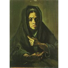 Woman with a Mourning Shawl Painting Reproduction