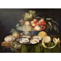 Still Life with Fruit and Oysters Painting Reproduction