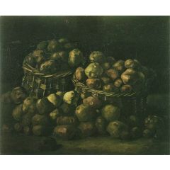 Basket of Potatoes Painting Reproduction