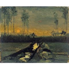 Landscape at Dusk Painting Reproduction