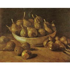 Still Life with an Earthen Bwl with Pears Painting Reproduction