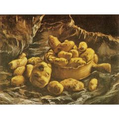 Still Life with Earthen Bowl of Potatoes Painting Reproduction