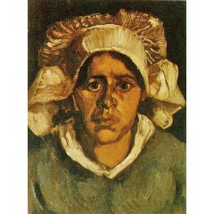 Head of Gordina de Groot in a White Bonnet Painting Reproduction